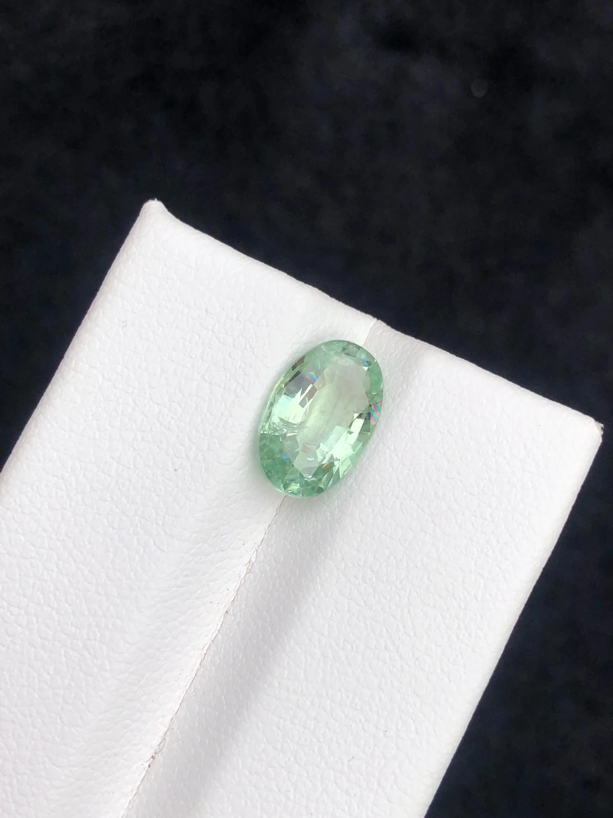 Seafoam Green Tourmaline in Oval Cut from Afghanistan — view 1