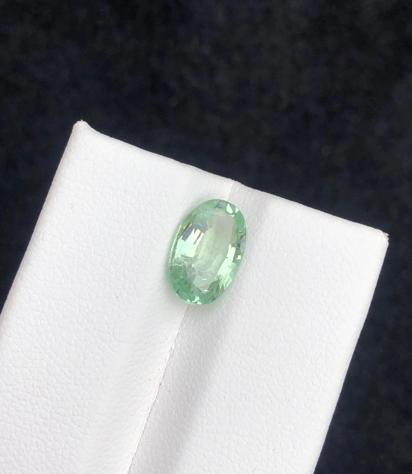 Seafoam Green Tourmaline in Oval Cut from Afghanistan — view 3