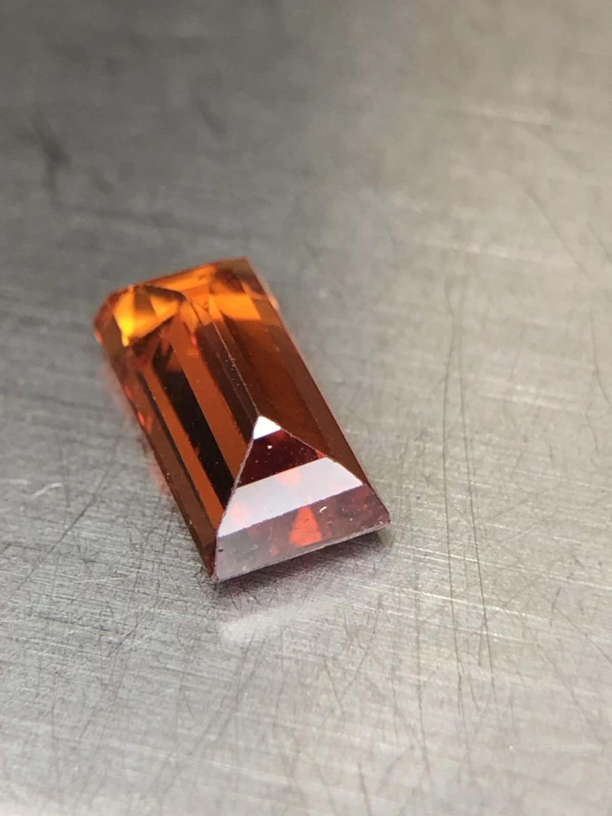 Vibrant Mandarin Garnet 2.6 carat Loose Gemstone — view 4