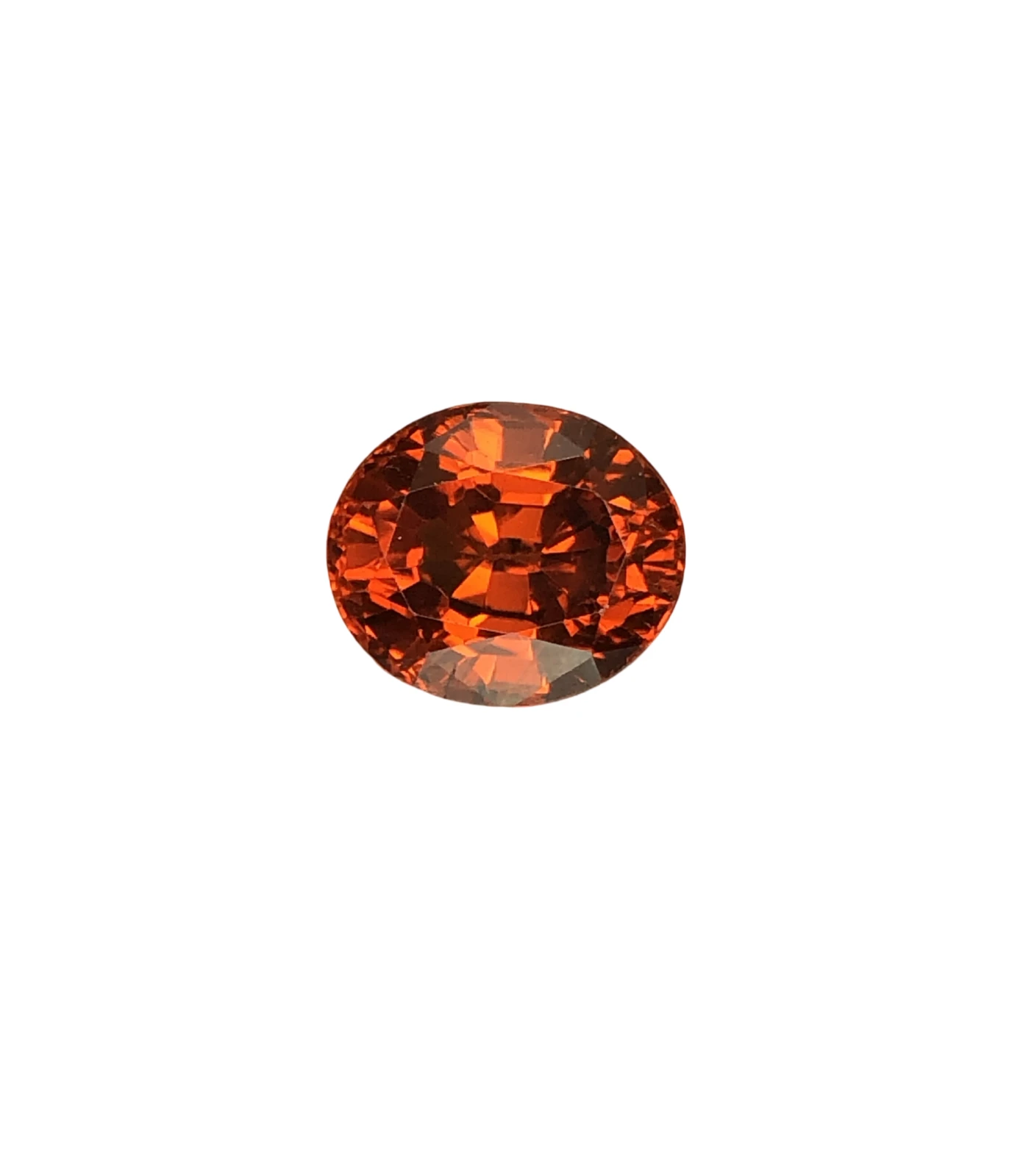 Mandarin Garnet 2.7 carats on Precision Oval Cut from Tanzania — view 1