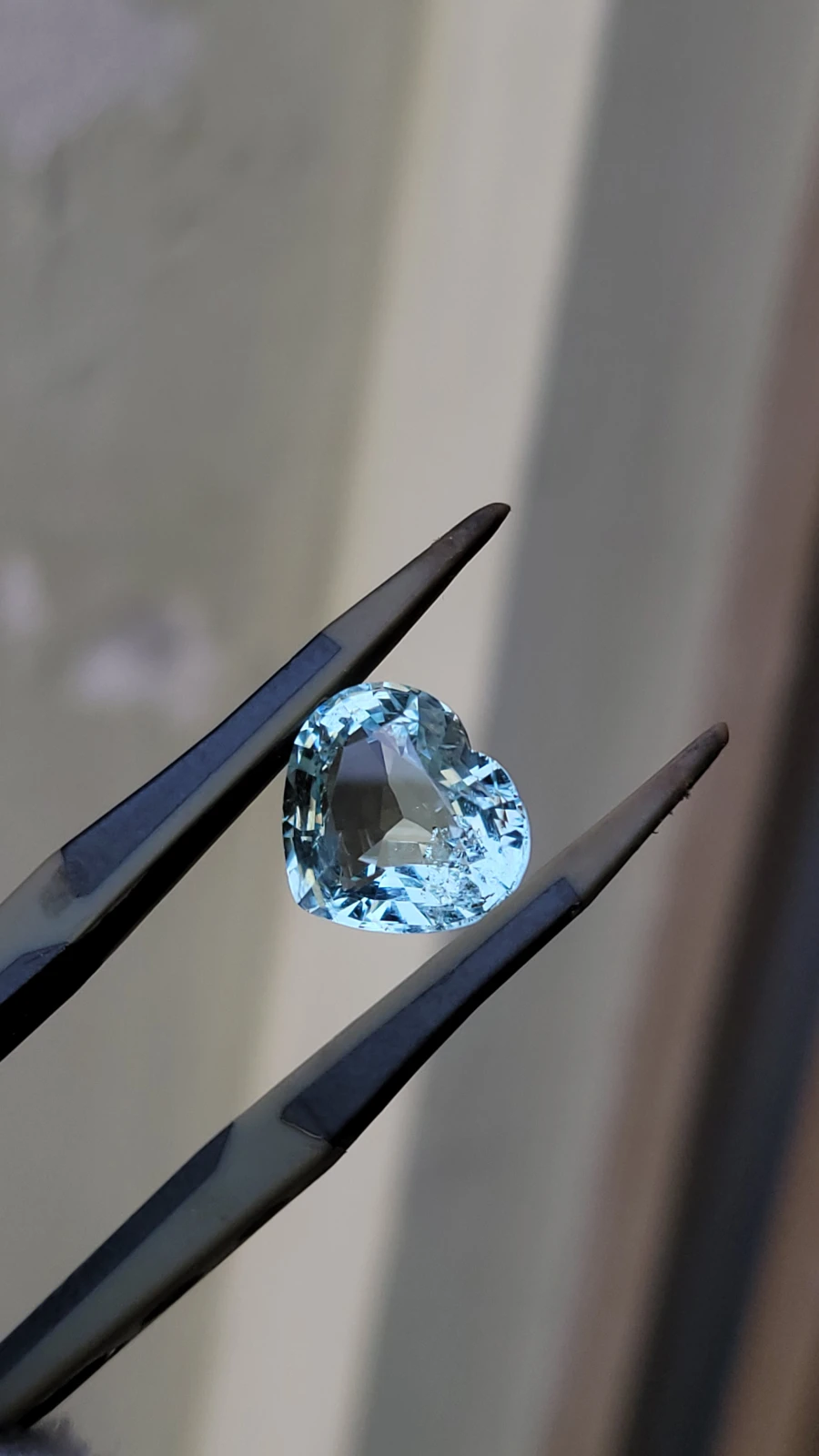 6.75ct. Natural Heart Shape Aquamarine Gemstone from Pakistan — view 3