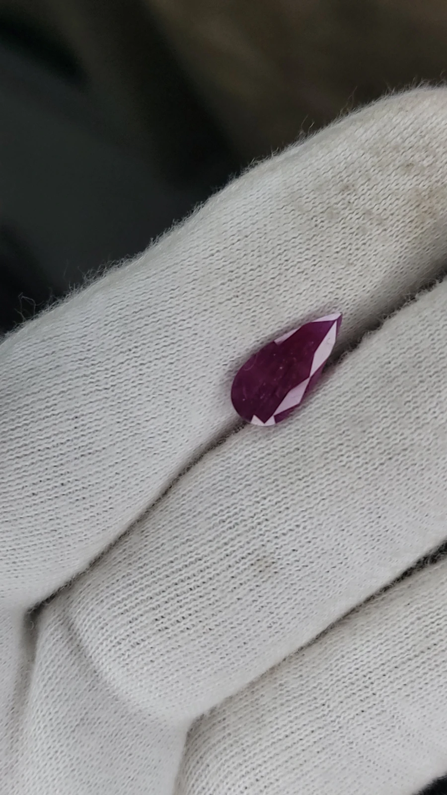 Natural Ruby in Pear Cut from Africa — view 1