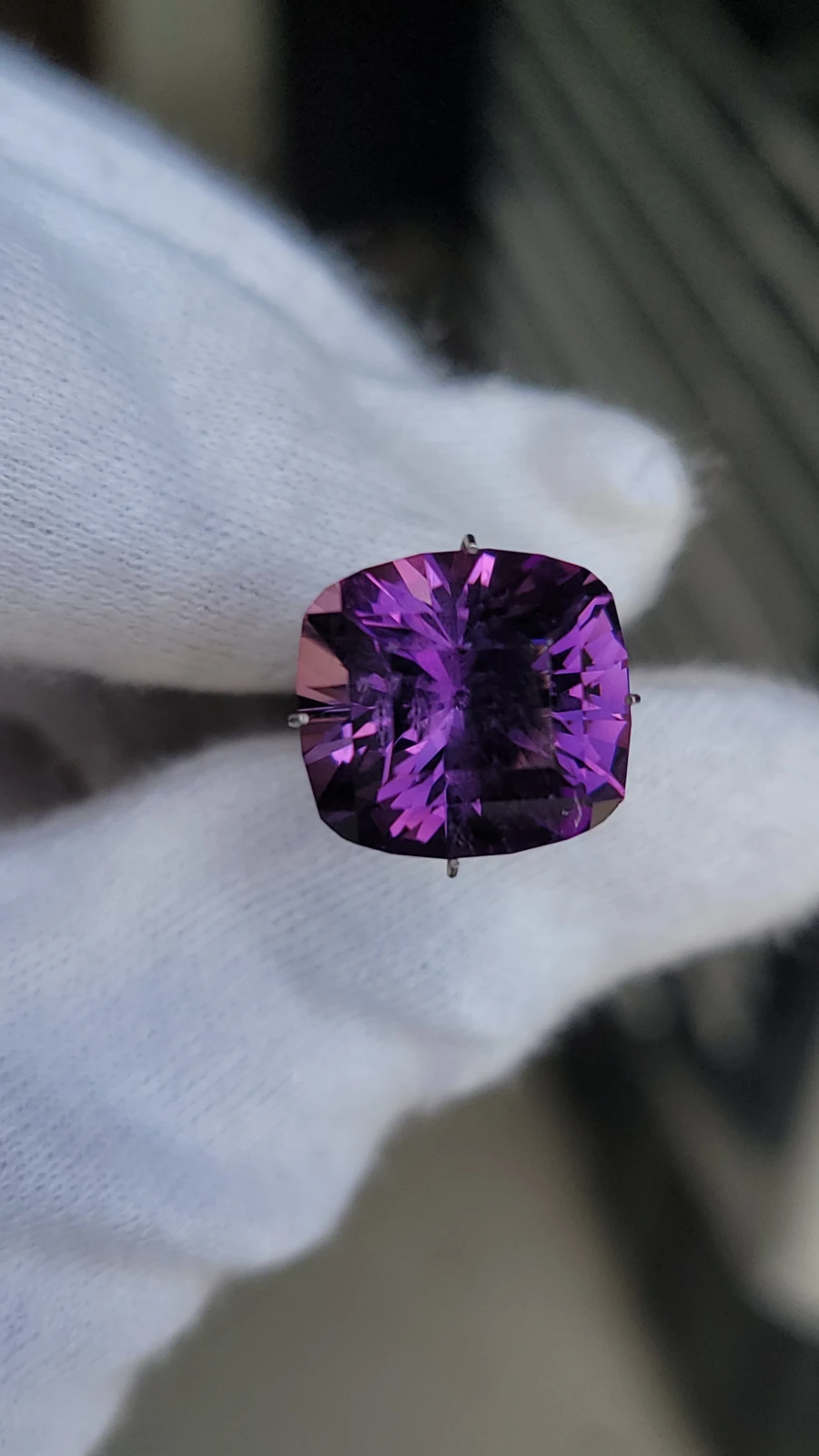 8.25ct Amethyst Cushion cut From Brazil — view 3