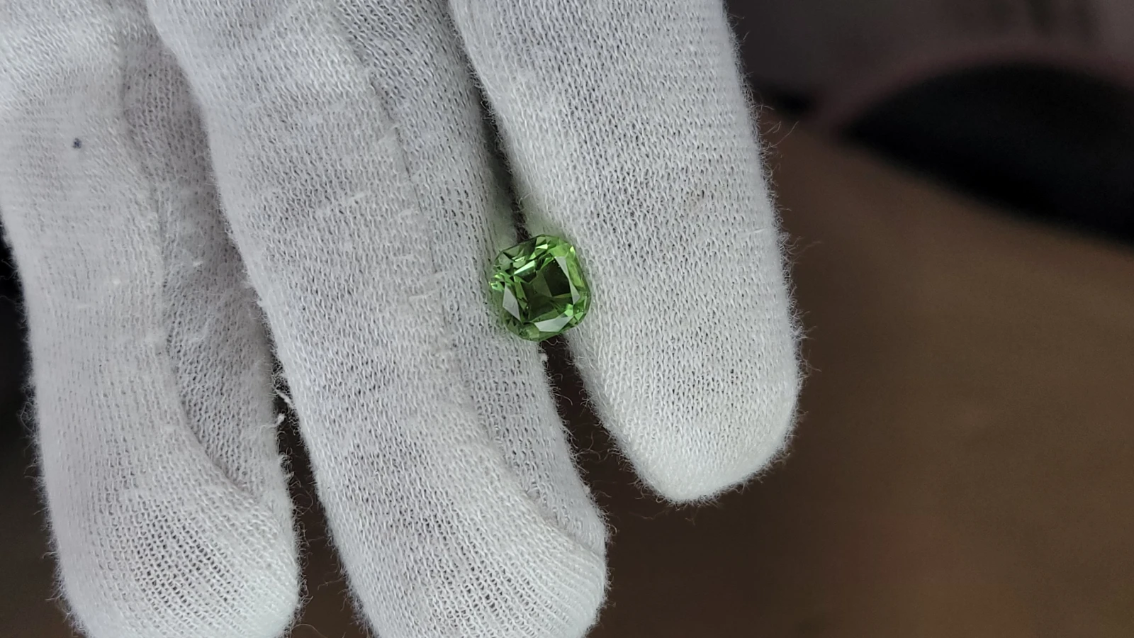 3ct Peridot Cushion Cut From Pakistan — view 2
