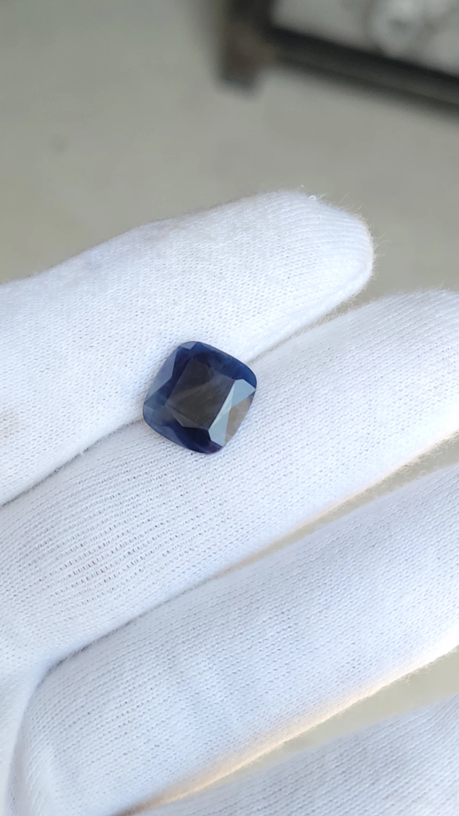 11.3ct Blue Sapphire Cushion cut From Afghanistan — view 2