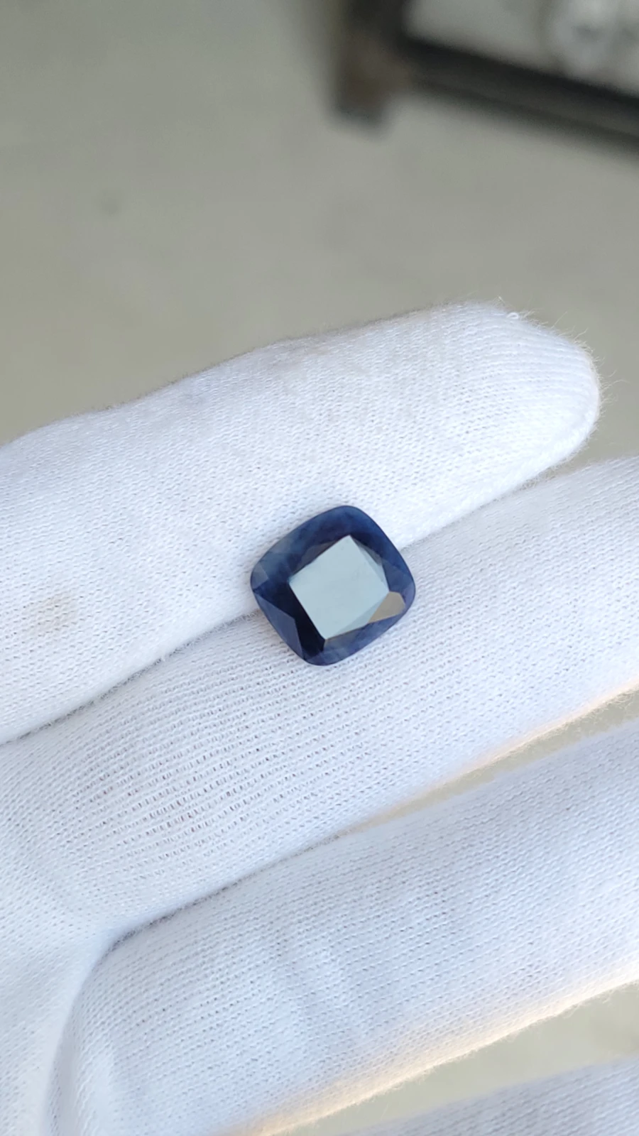 11.3ct Blue Sapphire Cushion cut From Afghanistan — view 1