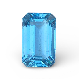 7.42ct Natural Blue Aquamarine Emerald Cut Loose Gemstone