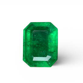 LOTUS Certified 2.65 CT Natural Vivid Greem Emerald Octagon Shape Loose Gemstone