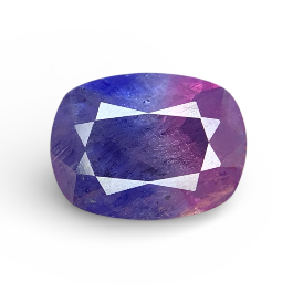 Bicolor Kashmir Sapphire 2.26ct Cushion Cut Gemstone