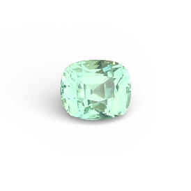 4.19 Ct Mint Green Tourmaline Gemstone: Faceted Cushion Cut, October Birthstone