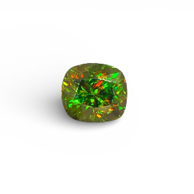 IGI Certified 2.34ct Natural Chrome Sphene Cushion Shape Loose Gemstone from Skardu Pakistan