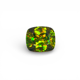 IGI Certified 3.36ct Natural Chrome Sphene Cushion Shape Loose Gemstone from Skardu Pakistan