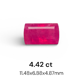 Natural Kashmir Ruby 4.42 carat lotus certified faceted cut cushion Shape Loose Gemstone