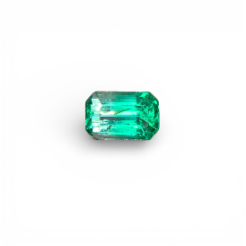 Natural Green Emerald 1.29 Carat Emerald Shape Faceted Loose Gemstone