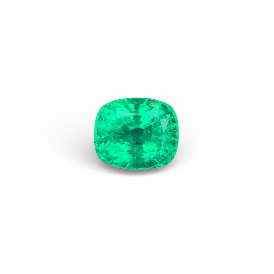 IGI Certified 2.55 ct Natural Panjshir Emerald Cushion Shape Loose Gemstone from Afghanistan