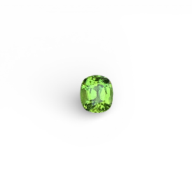 3.11 ct Natural Mint Green Peridot Cushion Shape Loose Gemstone from Supat Valley Pakistan