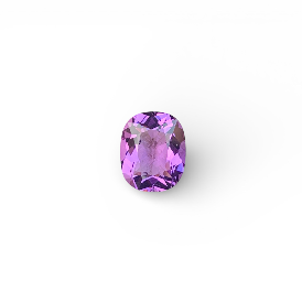 Natural Purple Amethyst 2.66 Carat Faceted Cushion Shape Loose Gemstone