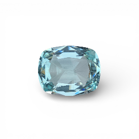 Natural Greenish Blue Aquamarine 55.59 Carat Faceted Cushion Shape Loose Gemstone