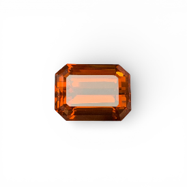 Natural Emerald Cut Citrine Gemstone 34.70 Carat Amber Color Crystal