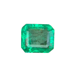 Natural Green Emerald 3.43 Carat Faceted Emerald Cut Shape Loose Gemstone For Jewelry
