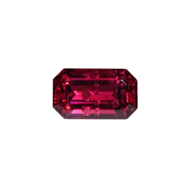 1.90ct Natural Rhodolite Garnet Emerald Cut Loose Gemstone From Tanzania
