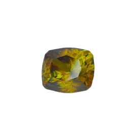 8.76ct Natural Yellowish Black Titanite Modified Cushion Cut Loose Gemstone From Madagascar