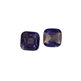 2.8ct Natural Cushion Cut iolite Pair Faceted Loose Gemstone From Madagascar