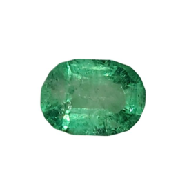 0.93ct Emerald Oval Cut Faceted Loose Gemstone from Pajnshir Valley Afghanistan