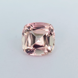 0.85ct Natural Beige Pink Cushion Cut Tourmaline from Afghanistan