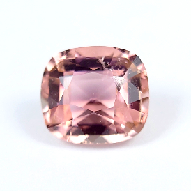 1.62ct Peach Pink Natural Cushion cut Tourmaline from Afghanistan