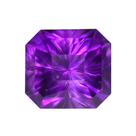 12.25ct Natural Bluish Purple Radiant Cut Amethyst from Nigeria