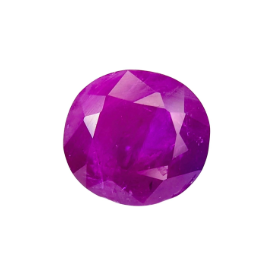 4.27ct Pinkish Purple Natural Oval Faceted Ruby from Afghanistan