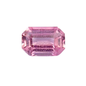 0.16ct Natural Emerald Cut Baby Pink Tourmaline from Afghanistan
