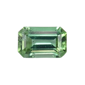 0.58ct Natural Mint Green Tourmaline in Emerald Cut from Afghanistan