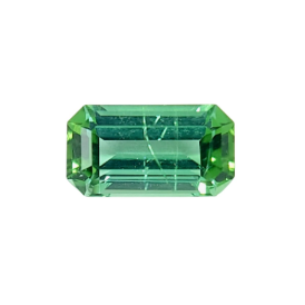 0.58ct Natural Emerald Cut Mint Green Tourmaline from Afghanistan