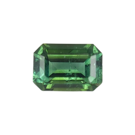 0.58ct Natural Emerald Cut Green Tourmaline from Afghanistan