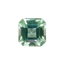0.35ct Asscher Cut Natural Soft Green Tourmaline from Afghanistan