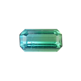0.5ct Natural Bicolor Tourmaline in Emerald Cut from Nigeria