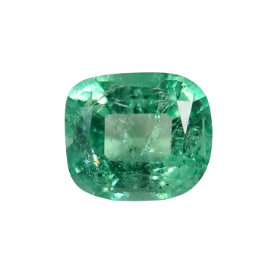2.68ct Natural Cushion Cut Panjshir Emerald from Afghanistan