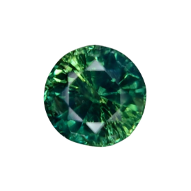 1.3ct Bluish Green Natural Round Faceted Sapphire from Nigeria