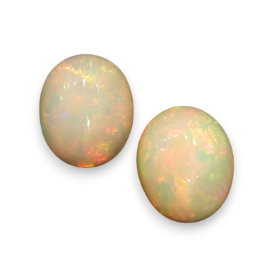 7.2ct Natural White Ethiopian White Opal Pair