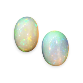 12.2ct Natural White Opal Pair from Ethiopia