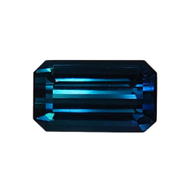 1.7ct Natural Emerald Cut Indicolite Tourmaline from Afghanistan