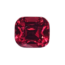 0.9ct Natural Red Cushion Faceted Umbalite Garnet from Tanzania