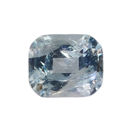 0.7ct Natural Cushion Faceted Aquamarine from Nigeria