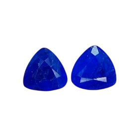 0.3ct Natural Rare Hauyne Trillion Faceted Pair from Afghanistan