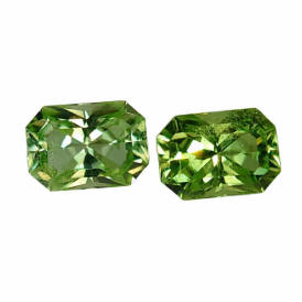 1.5ct Natural Peridot Pair Loose Gemstones from Pakistan