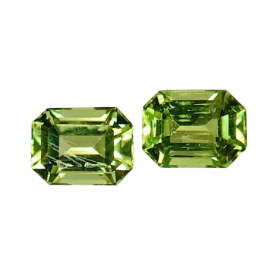 0.95ct Emerald Faceted Natural Peridot Pair from Pakistan