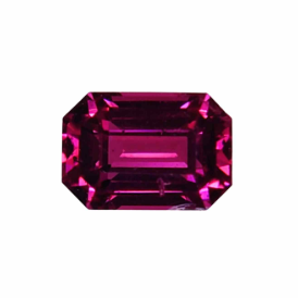 1.8ct Natural Emerald Cut Faceted Malaya Garnet from Tanzania