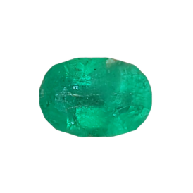 0.7ct Natural Oval Faceted Panjsher Emerald from Afghanistan